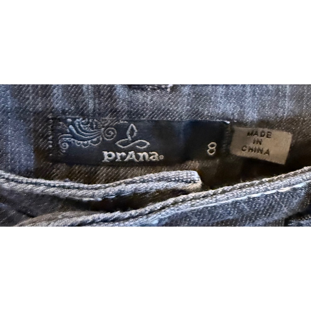 PrAna Women's Mid Rise Gray Wash Casual Denim Skinny Fit Jeans Size 8 Gorpcore - Picture 4 of 9